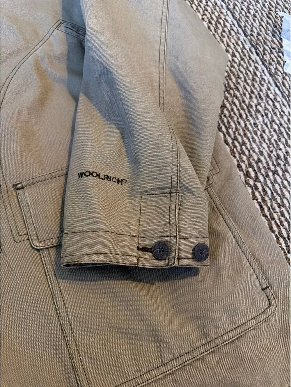 Woolrich Men's Dark Wheat Blanket-Lined Jacket Size Large